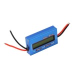 Voltmeter, wattmeter, ammeter, multifunctional, digital multimeter, 4 - 60 V, 100 A, blue color